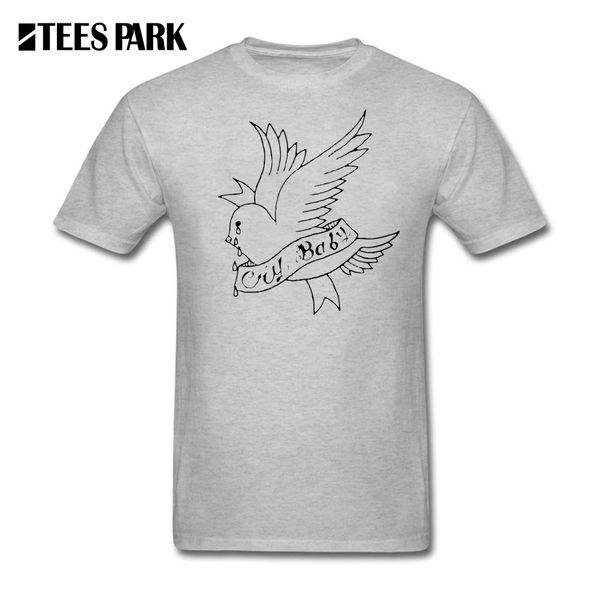 

casual t shirts rip lil peep cry baby funny t-shirts men round collar short sleeve printed men's funny tee shirts 100% cotton