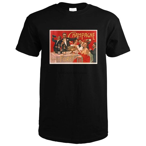

champagne georges foret vintage poster (artist de valls) spain c. 1902 59451 (black t-shirt small