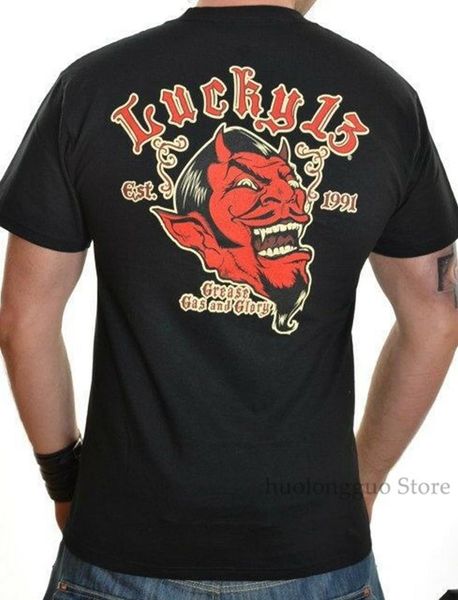 

лаки 13 grease gas glory red devil смеясь punk goth татуировки тенниска s-4xl 100% хлопка мужчины майка женщин топы тройник