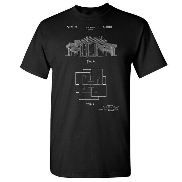 

frank lloyd wright house tee t shirt home builder draftsman gifts architecture office colorful o neck t-shirt