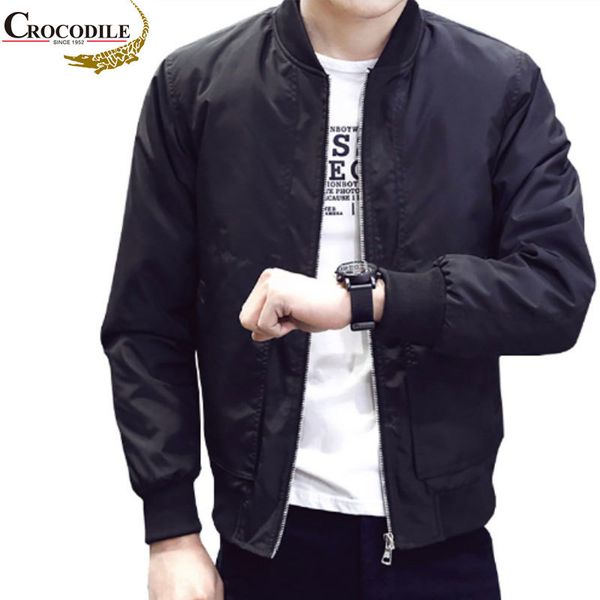 

crocodile brand men's jackets and coats 2020 new spring menswear jacket men outdoors clothes casual mens wind breaker outerwear, Black;brown