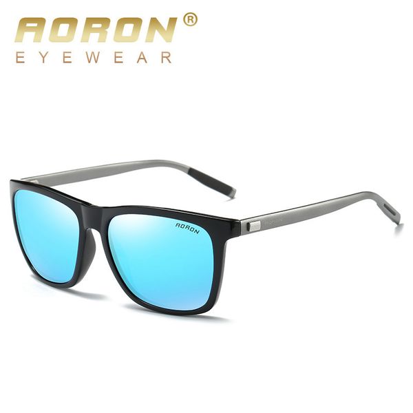 

aoron fashion polarized aluminum sunglasses men brand designer driving sun glasses women vintage zonnebril mannen dames uv400, White;black