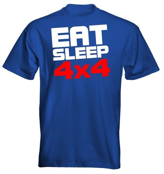 

men's lastest 2019 simple style mens premium t-shirt eat sleep 4x4 4 x 4 offroad rover off-road tee shirt