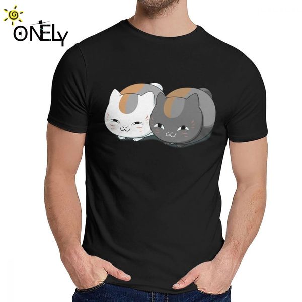 

урожай natsume yuujinchou cat учитель t рубашка человек отдыха 100% хлопок одежды вокруг шеи