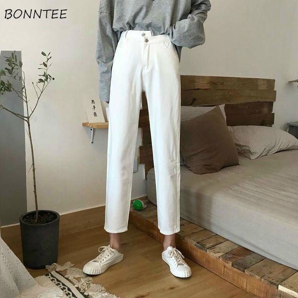 

женских джинсы прямых брюк женщин нерегулярных пяты street износ днище casual all-матч в корейском стиле сыпучие стильный chic, Blue