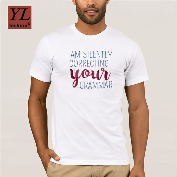 

fashion brand t shirt men i am silently correcting your grammar cool dry short sleeve personality t-shirt