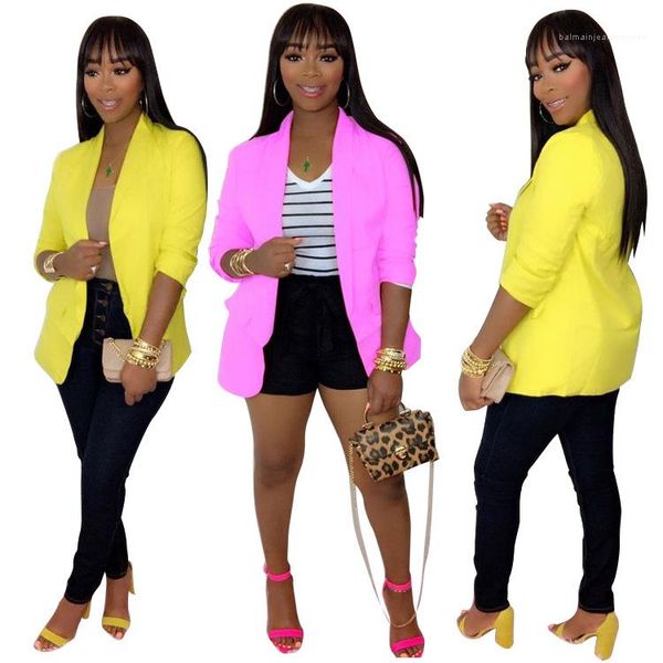 

autumn women coats fashion slim ladies blazers clothing solid color womens designer blazers long sleeve lapel neck, White;black