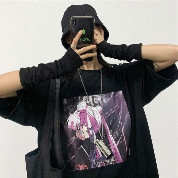 

i don't like you sailor moon t shirt japanese anime cartoon printed tees cotton women gothic street tee