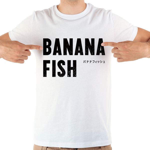 

japan anime banana fish funny t shirt men 2019 summer new white casual short sleeve homme cool tshirt