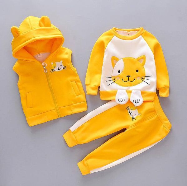 

bibicola autumn spring baby girls clothes set new toddler girls clothing set infnat baby girls cotton suit kids trucksuit c0922, Blue
