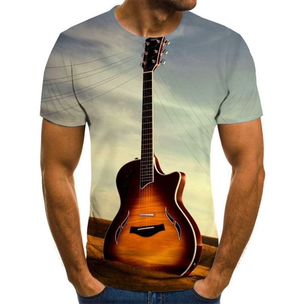 

music 3d guitar print gothic anime clothing 3d print shirts aesthetic comics hippie men clothing