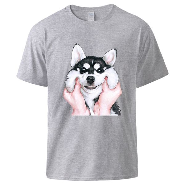 

kawaii husky мультфильм печати мужской sportswear 2020 новое прибытие хлопка с коротким рукавом спортивная мужской повседневный сыпучие трен