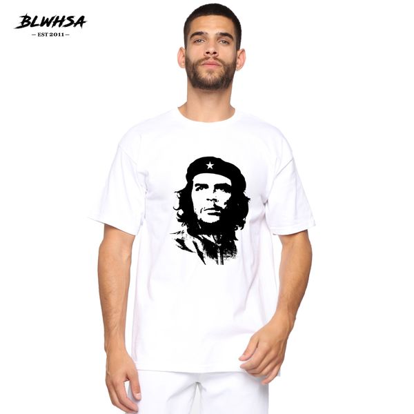 

blwhsa che guevara printed t shirt мужчины повседневная лето с коротким рукавом прохладный футболки смешные guevara печать футболки мужская