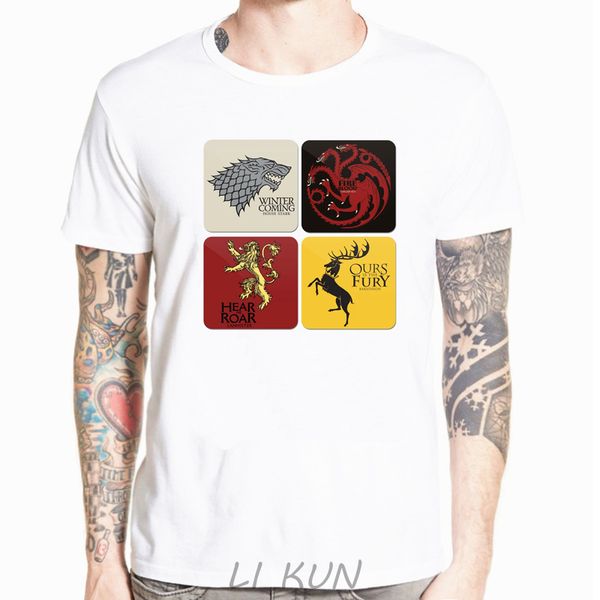 

game of thrones t shirt men short sleeved house stark t-shirt targaryen lannister tees modal tshirt oversized clothing