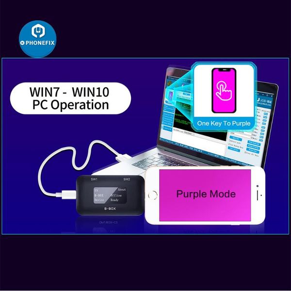 

jc b-box dfu black tool for a7-a11 one key purple mode no disassembly required hdd reading pad programming same dfu box