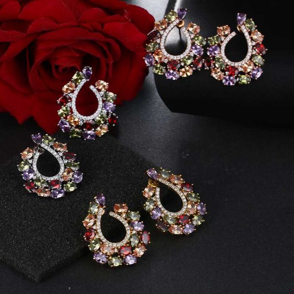 

hoop & huggie 2021 noenname_null the high-quality wholesale statement cute peach heart earrings factory price, Golden;silver