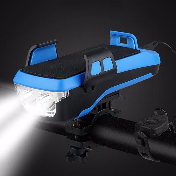 

4 in 1 multi-finishing bicycle headlight led cycling speaker phone holder usb bike bicycle accessories ciclismo bike light