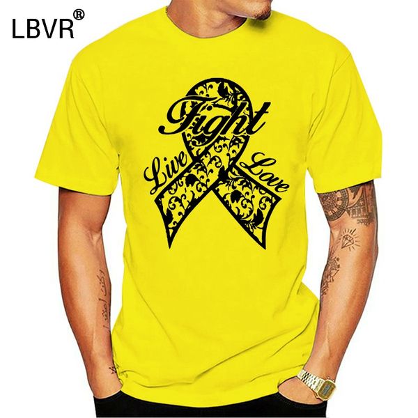 

breast cancer awareness t-shirt live fight love pink custom screen printed tee men t shirt