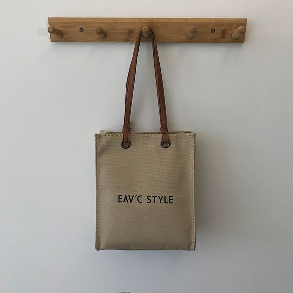 

canvas bag women 2020 new korean tote bag fashion large capacity handbag simple zipper shoulder women