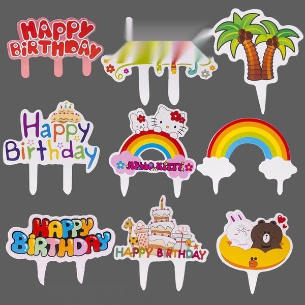 

decoration series cake happy ornaments accessoriesaccessories flag-inserting scene layout internet celebrity 50/pack baking decoration seri