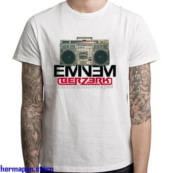 

new eminem boombox berzerk rap hip hop mens white t-shirt size s to 3xl