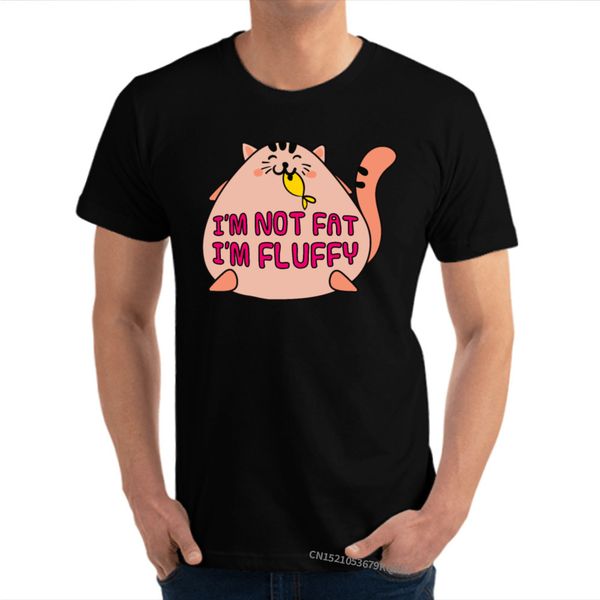 

im не fat im пушистый смешные cat 2020 новой повседневных camisas футболка лето хлопок топы рубашки для мужчин tee-shirt камиза бесплатной д
