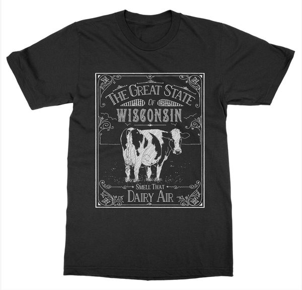 

new 2019 summer casual printing wisconsin dairyland usa united states of america patriot capital nation tee shirt