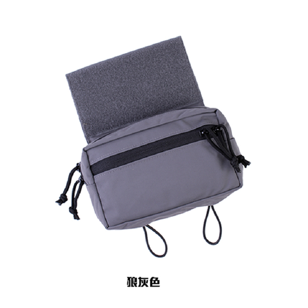 

tactical 3 4 tactical chest hanging with attached bag and abdomen bag d3 hanging under belly pocket, Black;gray