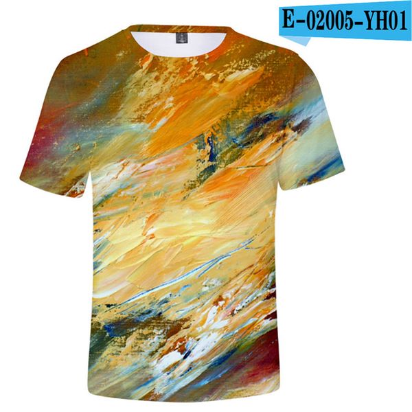 

tie dye printed men summer 18 colors 3d print shirts anime graphic graphic men clothing