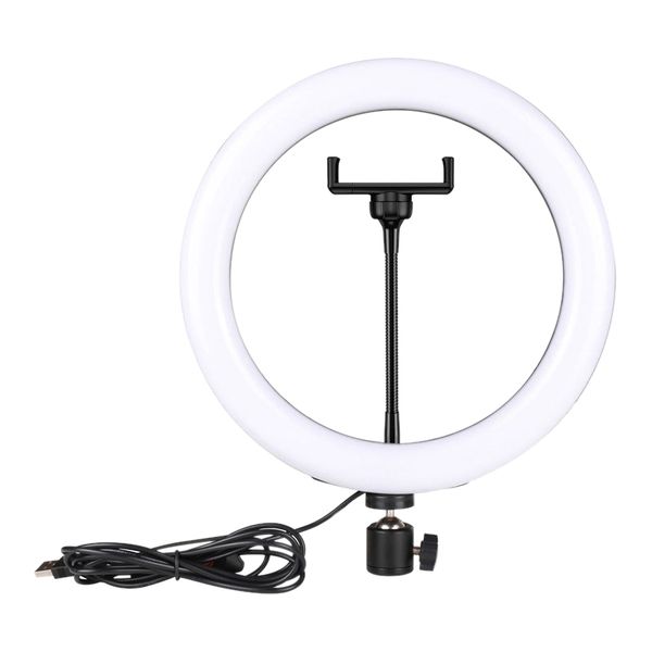 

flash heads 10 inch rgb colorful ring light, live fill light with triple-cornered bracket, deskfull-color selfie