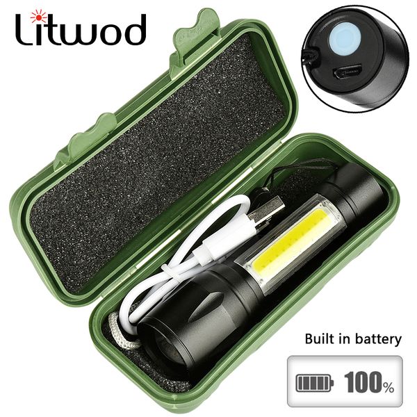 

flashlights torches built in battery xp-g q5 led torch aluminum waterproof camping bulbs resistant adjustable zoomable sport light