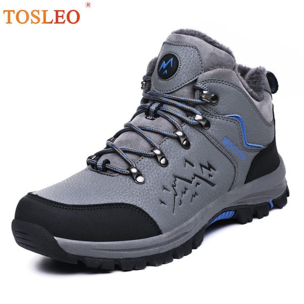 

boots 38-46 winter shoes men big size plush warm anti skidding black green gray