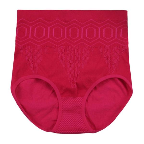 

women lady indoor cotton women high waist tummy control body shaper underwear slimming seamless briefs, Black;pink