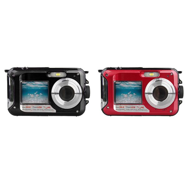 

waterproof digital camera underwater camera video recorder selfie dual sn dv recording