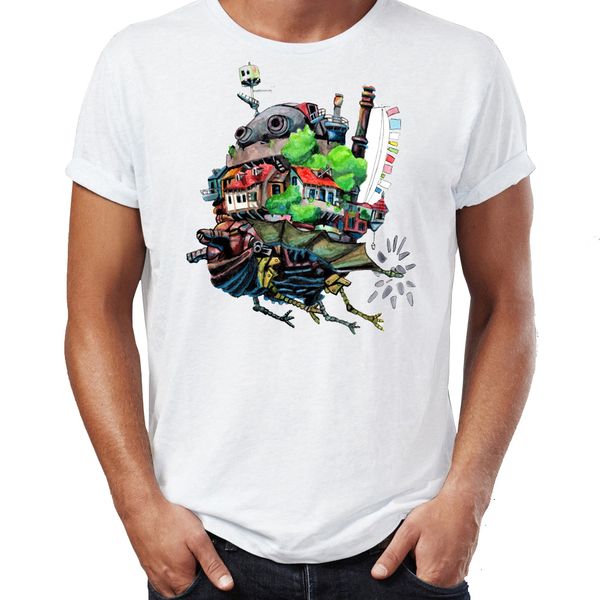 

men's t shirt hals moving castle awesome artwork printed tee
