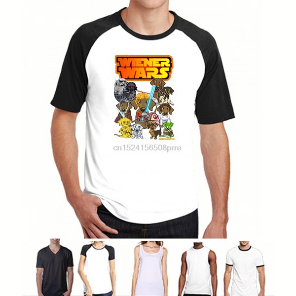 

100% cotton o-neck custom printed tshirt men t shirt wiener dog wars - dachshund women t-shirt