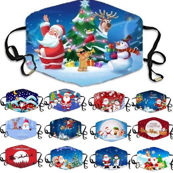 

new christmas 3d face mask halloween christmas decorations kid face masks mascherina designer cotton mask reusable facemask support