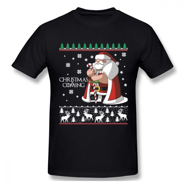 

funny santa claus winter is coming merry christmas t shirt harajuku round neck s-6xl homme tee shirt