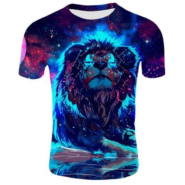 

men 's t -shirt 3d lion printed breathable animal men 3d print shirts kawaii hippie anime men clothing
