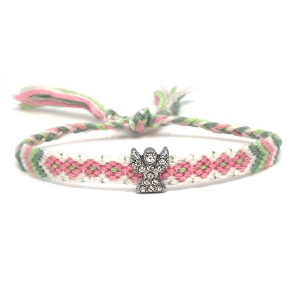 

charm bracelets boho zinc alloy diamante peace pigeon friendship bracelet women kid cute littlle animal dove string macrame jewelry gift, Golden;silver