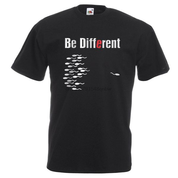 

casual short sleeve for men clothing summer be different funny sperm black tee t shirt new t-shirt