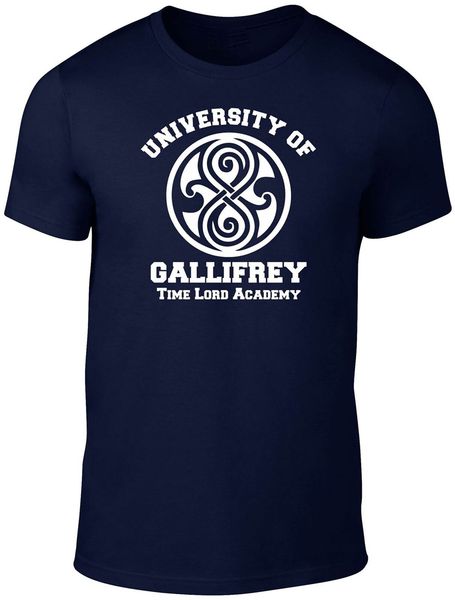 

men's university of gallifrey t-shirt dr who inspired funny fan retro gift loose size ajax funny tee shirt