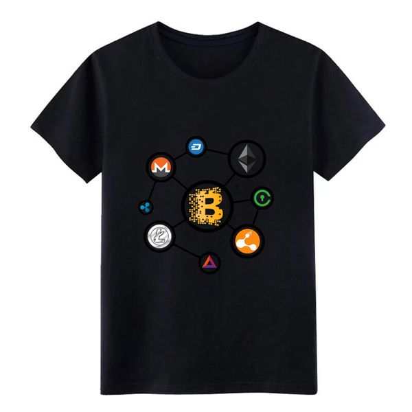 

men's blockchain t shirt customize cotton crew neck solid color fit comfortable spring natural shirt