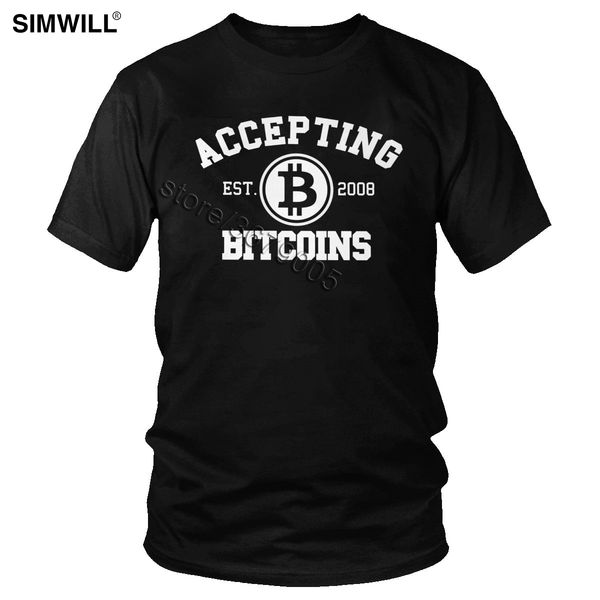 

men bitcoin in cryptography we trust tees personality cryptocurrency t shirt short sleeves cotton print t-shirt handsome clothes