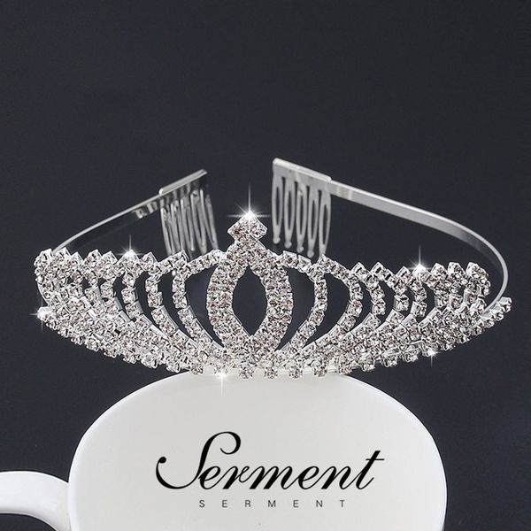 

serment princess wedding bridal bridesmaid tiara crown girls crystal zircon jewelry hair accessories bride birthday crown