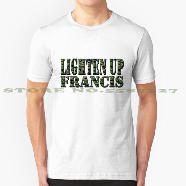 

lighten up francis - green camo * awesome unlisted designs in my portfolio * black white tshirt for men women