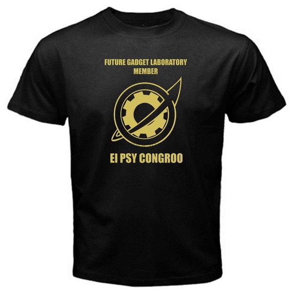 

steinsgate будущее гаджет аниме япония t-shirt black basic tee summer style тенниска