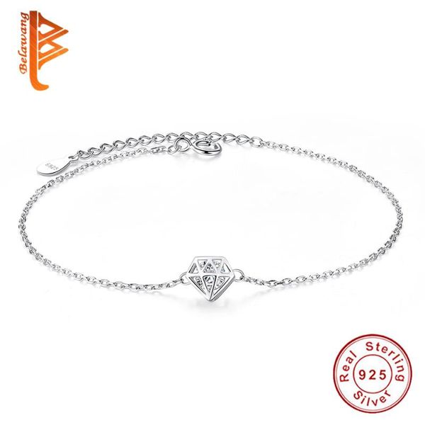 

original 925 sterling silver bracelet for women geometric hollow round clear zircon crystal charm bracelets fashion jewelry gift, Black