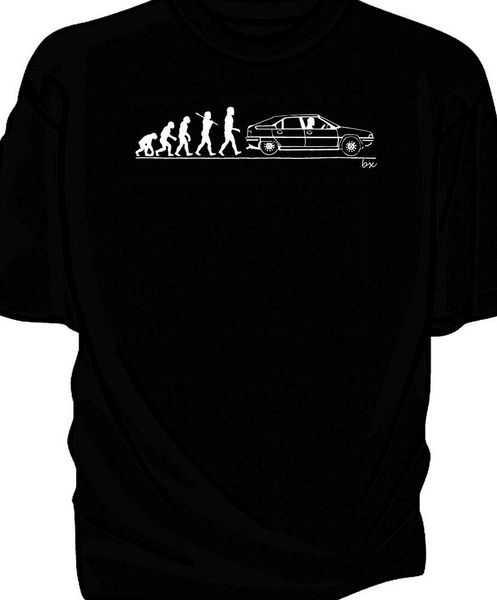 

evolution of man classic car t-shirt. classic bx