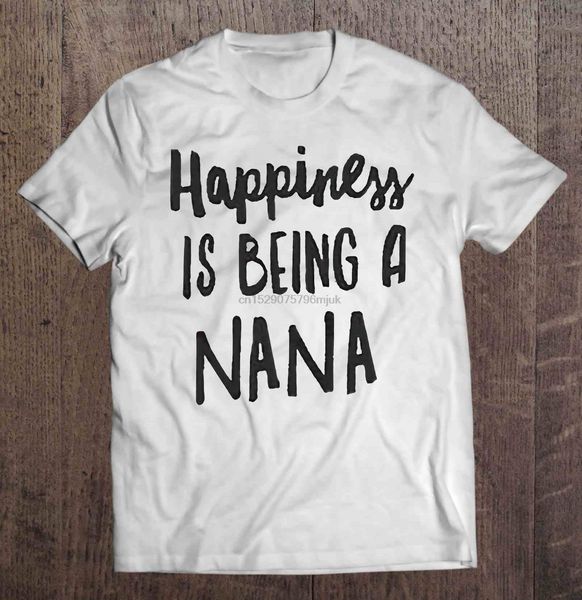 

men t shirt happiness is being a nana -white version2 women t-shirt
